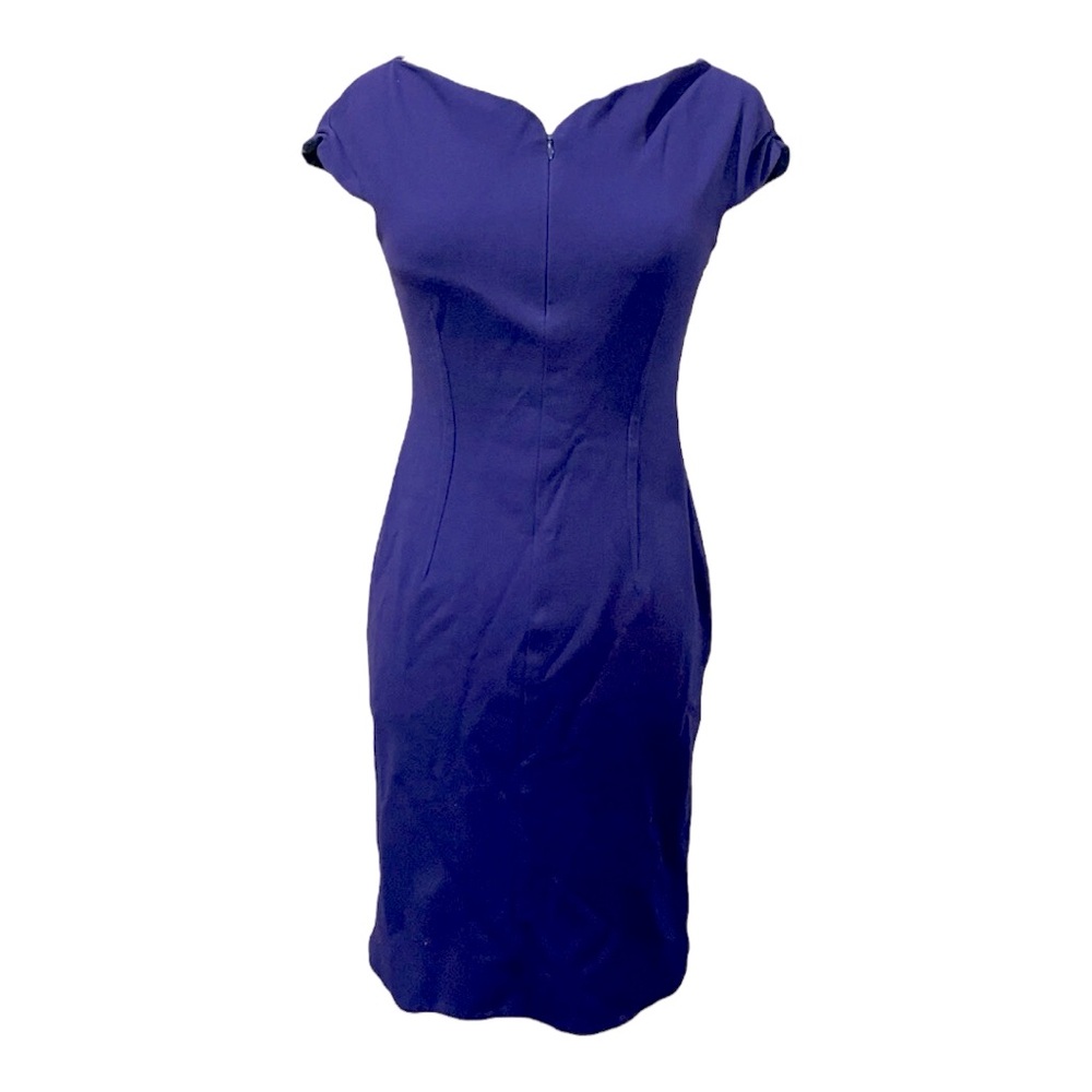 Elie Tahari Dark Purple Bodycon midi Dress Size 4, NWOT
